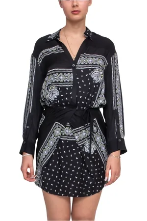 Pinko Femme, Robes, Noir, Taille: 38 FR Robe Noire et Citron Vert pour Femmes