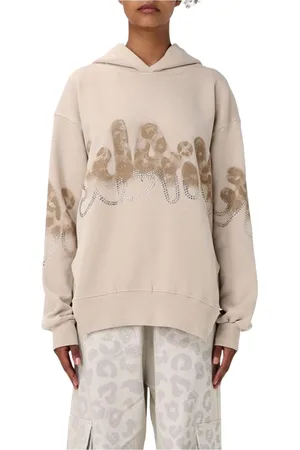 DISCLAIMER Femme, Sweatshirts et sweats à capuche, , Taille: 40 FR Leopard Print Rhinestone Sweat à capuche