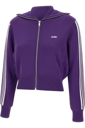 Autry Femme, Sweatshirts et sweats à capuche, Violet, Taille: 38 FR SweaT-shirt Violet en Mélange de Viscose avec Fermeture Éclair