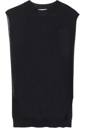 Sportmax Femme, Pulls, Noir, Taille: 38 FR Élégant Gilet en Laine Noir