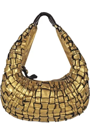 Campomaggi Femme, Sacs, Jaune, Taille: ONE Size Sac bandoulière en cuir tressé avec zip