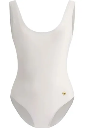 Dolce & Gabbana Femme, Maillots de bain, Blanc, Taille: 38 FR One-piece