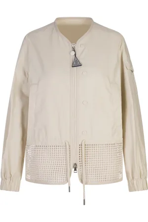Moncler Femme, Vestes, Blanc, Taille: 40 FR Manteaux Blancs avec Mélange Coton-Polyamide