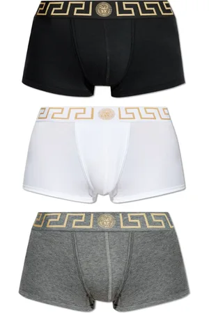 VERSACE Homme, Sous-vêtements, Multicolore, Taille: 3XL Lot de trois boxers avec logo