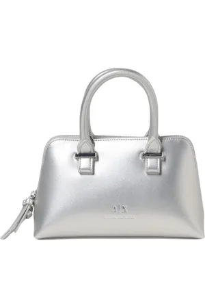 Armani Exchange Femme, Sacs, Gris, Taille: ONE Size Sac à bandoulière métallique noir