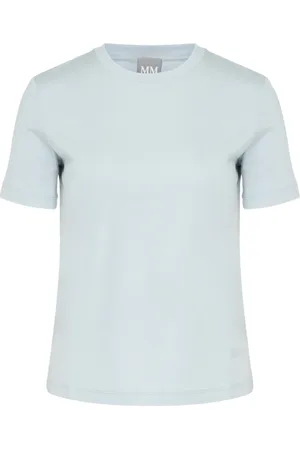 Max Mara Femme, Tops, Bleu, Taille: 42 FR T-shirt Opunzia en coton bleu