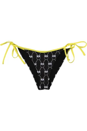 Pinko Femme, Maillots de bain, Noir, Taille: 38 FR Bas de bikini noirs à nouer sur le côté