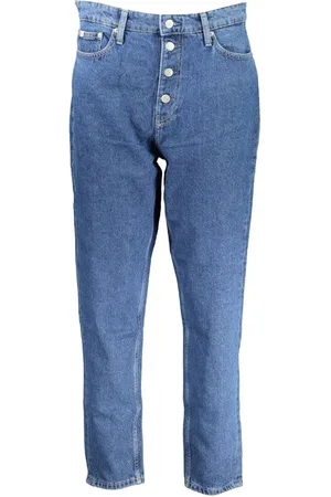 Calvin Klein Femme, Jeans, Bleu, Taille: W26 Jean Mom Femme en Coton Bleu