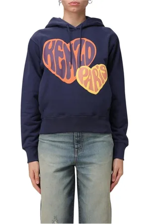Kenzo Femme, Sweatshirts et sweats à capuche, Bleu, Taille: 40 FR Sweat à Capuche Logo Coeur