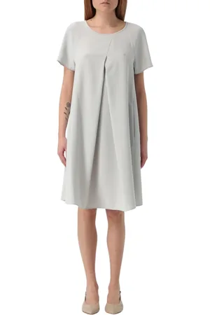 Emporio Armani Femme, Robes, Gris, Taille: 36 FR Robe Mini Plissée Rose