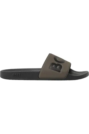 HUGO BOSS Homme, Chaussures, Vert, Taille: 44 EU Sandales décontractées noires classiques