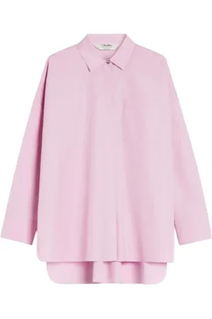 Max Mara Femme, Blouses et Chemises, Rose, Taille: 34 FR Chemise en Popeline de Coton Doux