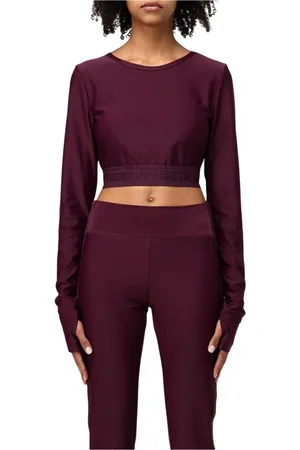 VERSACE Femme, Tops, Violet, Taille: 36 FR Haut Court Violet Chic Look Moderne