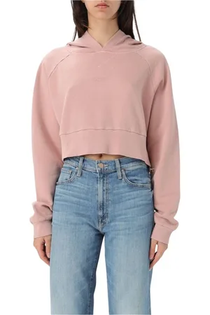 Dondup Femme, Sweatshirts et sweats à capuche, Rouge, Taille: 38 FR Pull en Tricot Rouge avec Détails Côtelés