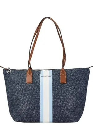 Michael Kors Femme, Pre-owned, Bleu, Taille: ONE Size Pre-owned Toile sacs-main