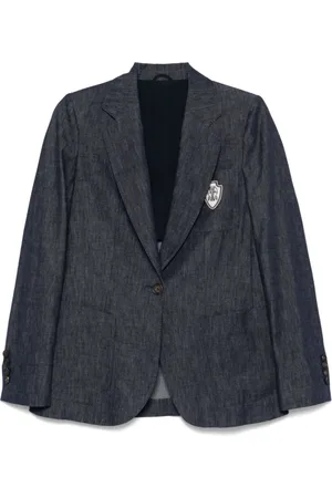 Brunello Cucinelli Femme, Vestes, Noir, Taille: 40 FR Blazer Denim pour des tenues élégantes