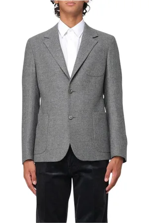 Emporio Armani Homme, Vestes, Gris, Taille: L Blazer Classique en Laine pour Homme