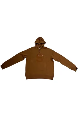 sun68 Homme, Sweatshirts et sweats à capuche, Brun, Taille: L Sweat à capuche en coton Ton sur Ton