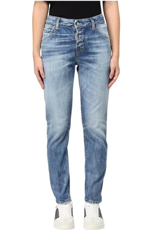 Dsquared2 Femme, Jeans, Bleu, Taille: 42 FR Jeans coupés déchirés pour femmes élégantes