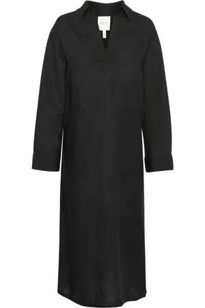 Part Two Femme, Robes, Noir, Taille: 48 FR Robe Chemise Noire Lollanepw Dr