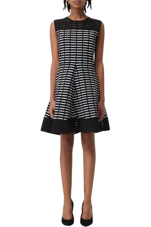 GENNY Femme, Robes, Noir, Taille: 42 FR Robe Mini en Tricot Élégante