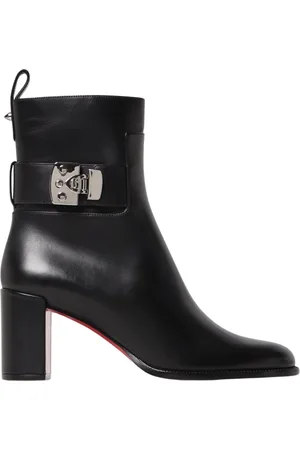 Christian Louboutin Femme, Chaussures, Noir, Taille: 36 EU Bottines noires à semelle signature plate