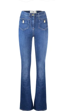 Elisabetta Franchi Femme, Jeans, Bleu, Taille: W27 Pantalon Bleu avec Détail