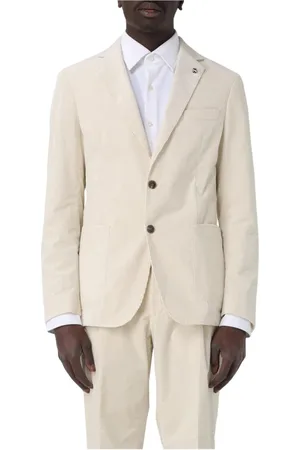 HUGO BOSS Homme, Vestes, Blanc, Taille: M SlimFit Corduroy Blazer Homme Blanc