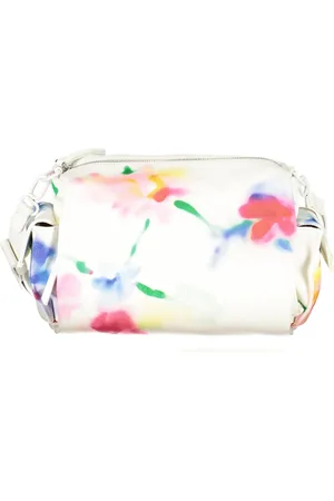 Desigual Femme, Sacs, Blanc, Taille: ONE Size Sac Bandoulière Blanc avec Détails Contrastés
