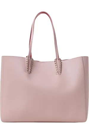 Christian Louboutin Femme, Sacs, Rose, Taille: ONE Size Sac Fourre-Tout Gris Clouté
