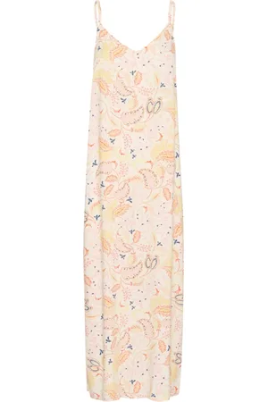 Part Two Femme, Robes, Multicolore, Taille: 48 FR Robe à Imprimé Paisley avec Bretelles Réglables
