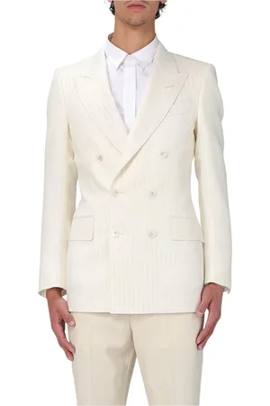 Tom Ford Homme, Costumes, Blanc, Taille: L Pinstripe Suit Jacket