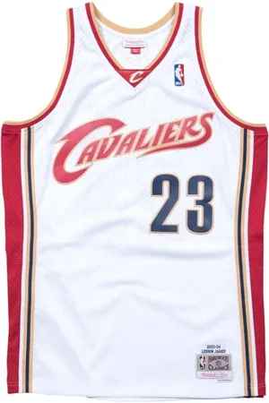 Mitchell & Ness Homme, Sport, Blanc, Taille: S Maillot Swingman LeBron James Cavaliers