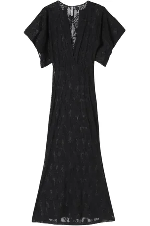 Elisabetta Franchi Femme, Robes, Noir, Taille: 36 FR Robe Midi Noire Chic avec Ceinture
