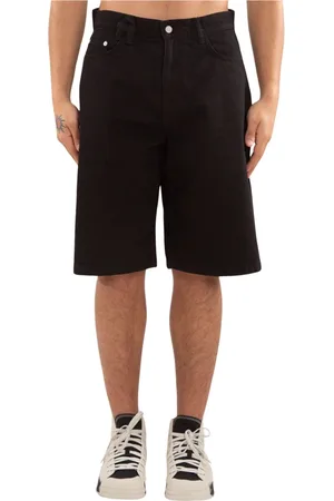 Arte Antwerp Homme, Shorts, Noir, Taille: W32 Shorts Noirs à Passants de Ceinture
