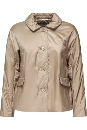 Max Mara Femme, Vestes, Brun, Taille: 44 FR Manteaux Camel The Cube Style Verts