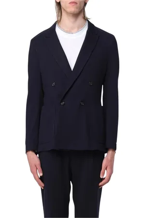 Paolo Pecora Homme, Vestes, Bleu, Taille: M Blazer Bleu à Double Boutonnage