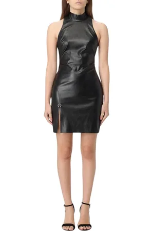 Chiara Ferragni Femme, Robes, Noir, Taille: 34 FR Robe Mini en Similicuir Noir