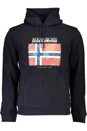 Napapijri Homme, Sweatshirts et sweats à capuche, Bleu, Taille: XL Sweat à Capuche en Polaire Bleu