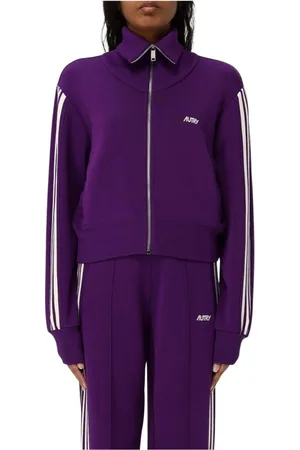 Autry Femme, Pulls, Violet, Taille: 40 FR Ensemble de survêtement en tricot à rayures