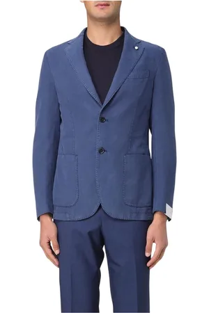 LUIGI BIANCHI MANTOVA Homme, Vestes, Bleu, Taille: M Veste de Costume Bleue Intemporelle