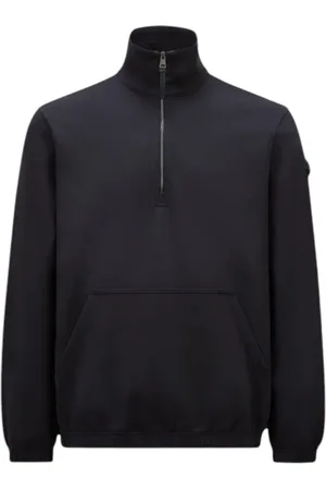Moncler Homme, Pulls, Bleu, Taille: XL Sweat à Capuche en Coton Confortable avec Fermeture Éclair