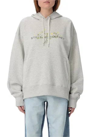 Stella McCartney Femme, Sweatshirts et sweats à capuche, Gris, Taille: 34 FR Sweat à Capuche Oversize Gris Floral