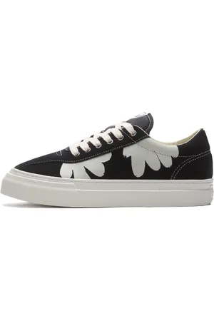 S.W.C. Stepney Workers Club Homme, Chaussures, Noir, Taille: 45 EU Baskets en Daim Noir Blanc Cupsole