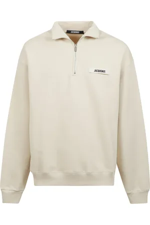 Jacquemus Homme, Sweatshirts et sweats à capuche, , Taille: S Pull à demi-zip avec ourlet côtelé