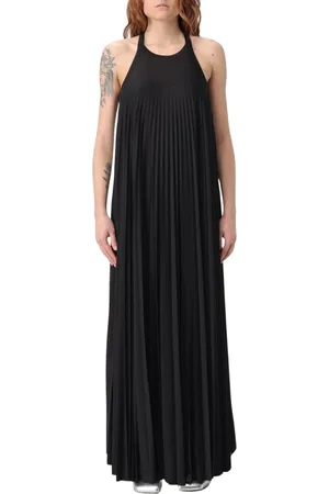Sportmax Femme, Robes, Noir, Taille: 36 FR Robe Maxi Élégante Sans Manches Noire
