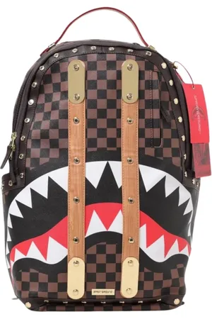 Sprayground Femme, Sacs, Brun, Taille: ONE Size Sac à dos Paris Requins Marron à Carreaux