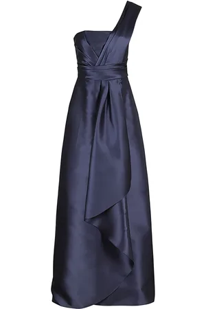 Alberta Ferretti Femme, Robes, Bleu, Taille: 36 FR Robe Élégante Mikado