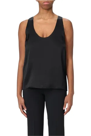 Twin-Set Femme, Tops, Noir, Taille: 46 FR Haut Cami en Soie Rose