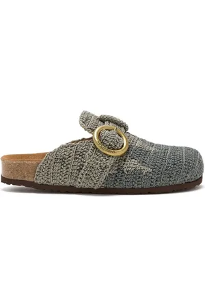 Maliparmi Femme, Chaussures, Vert, Taille: 37 EU Bicolour Crochet Vert Gris Semelle en Caoutchouc